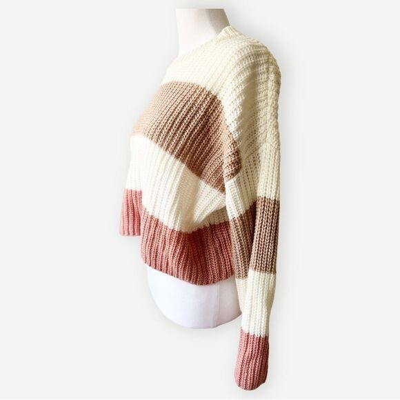 Sincerely Jules Striped Colorblock Slouchy Boxy Pullover Long Sleeve Sweater. XS - Picture 3 of 8